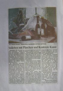 1998 ARA Ingolstadt,Flaschen im Hotel,Einzelausstellung