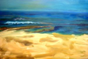 Weg uebers Meer, 70x100cm,  Acryl/LW,  2010