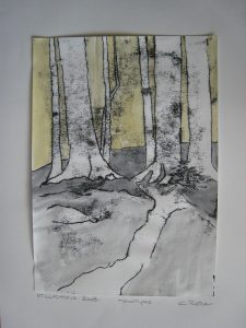 Im Hochwald  29x42 Monotypie  2008