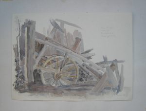 Landwirtschaftspolitik  35,5 x 50cm    Aquarell  1987  AUS MEINEN SKIZZENBÜCHERN