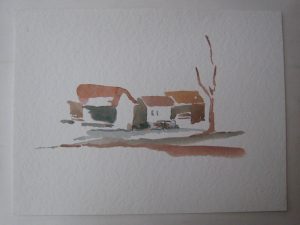 Dorfansicht    Aquarell